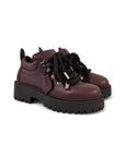Sneakers in pelle bordeaux con lacci - Mexico