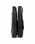 Anfibio con piegone in pelle nero - Harley buttons