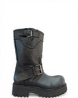 Anfibio con fibbie in pelle nero - Particular