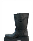 Anfibio con fibbie in pelle nero - Particular