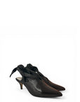 Leather mule with bow - Taylor