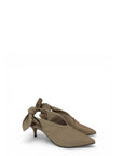 Leather mule with bow - Taylor
