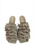Suede fringed slipper - Mina