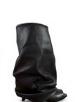 Stivale con zeppa in pelle nero - Zelda
