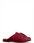 Sabot intrecciato con punta quadrata in pelle rosso - Aisha