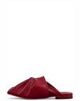 Sabot intrecciato con punta quadrata in pelle rosso - Aisha