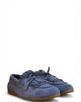 Mocassino con frange in camoscio jeans - Velvet