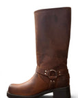Amphibious boot with Sullivan buckles brown - Giuly
