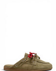 Suede Lace-up Clogs - Hanna
