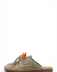 Suede Lace-up Clogs - Hanna
