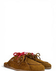 Suede Lace-up Clogs - Hanna