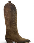 Texano alto in camoscio talpa - Sahara