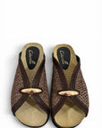 Sabot in raffia con dettaglio oro - Allis