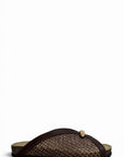 Sabot in raffia con dettaglio oro - Allis