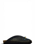 Sabot in raffia con dettaglio oro - Allis