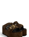 Zeppa in camoscio marrone - Luna