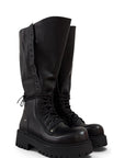 Anfibio alto in pelle nero - Clarissa