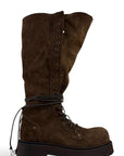 Anfibio alto in camoscio marrone - Clarissa PRE ORDER