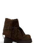 Anfibio alto in camoscio marrone - Clarissa PRE ORDER