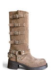Amphibious boot with Sullivan buckles brown - Giuly