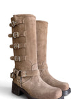 Amphibious boot with Sullivan buckles brown - Giuly