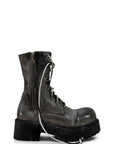 Bottines à double lacet en cuir noir - Royce