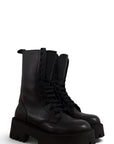 Anfibio con zip in pelle nero - Patty