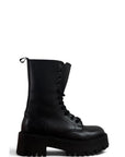 Anfibio con zip in pelle nero - Patty