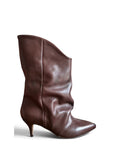 Ankle boot with fold in leather suede - Suele New