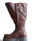 Anfibio alto in pelle marrone - Clarissa
