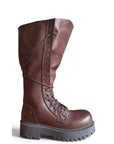 Anfibio alto in pelle marrone - Clarissa