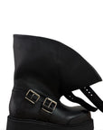 Anfibio con fibbie in pelle nero - Adele