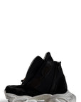 Sneakers scuba in pelle e camoscio nero - Cecily