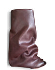 Black leather wedge boot - Zelda