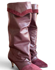 Stivale in pelle e camoscio bordeaux - Marsh