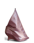 Stivaletto con taglio asimmetrico in pelle bordeaux - Dea
