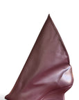 Stivaletto con taglio asimmetrico in pelle bordeaux - Dea