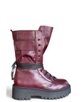 Anfibio con taschino in pelle bordeaux - Maya