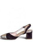 Slingback velvet moka - Clara