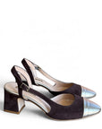 Slingback velvet moka - Clara