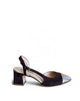 Slingback velvet moka - Clara