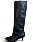 Stivale in pelle nero - Chrome high