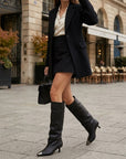 Stivale in pelle nero - Chrome high