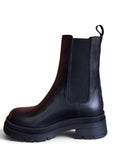 Anfibio con elastico in pelle nero - Elyson