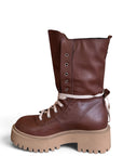 Bottines en daim taupe avec petite poche - Maya