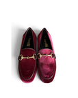 Mocassino con applicazione in velluto bordeaux - Yara