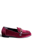 Mocassino con applicazione in velluto bordeaux - Yara