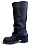 Stivale alto in pelle nero - Helen