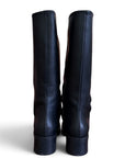 Stivale alto in pelle nero - Helen