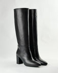 Stivale alto in pelle nero - Alyson